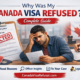 Canada visa refusal letter and applicant reviewing rejection reasons